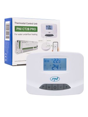 Устройство за управление на термостат PNI CT28 PRO без кабел, за подово отопление, съвместимо с електровален контролер
