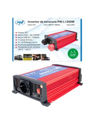 PNI L1200W 12V захранващ инвертор