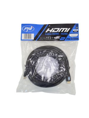 HDMI кабел PNI H1000 Високоскоростен 1.4V, plug-in, Ethernet, позлатен, 10m