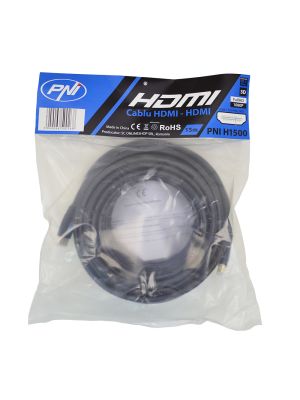 HDMI кабел PNI H1500 Високоскоростен 1.4V, plug-in, Ethernet, позлатен, 15m