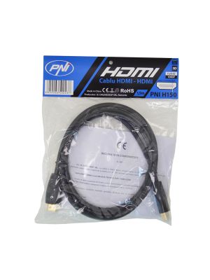 HDMI кабел PNI H150 Високоскоростен 1.4V, plug-in, Ethernet, позлатен, 1,5 м