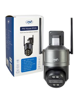 PNI House IP578 камера за видеонаблюдение с Wi-Fi, PTZ, двоен обектив 8MP + 8MP, 10X оптично увеличение
