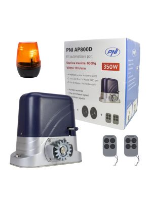 Комплект за автоматизация на порта PNI AP800D, мотор, фотоклетки, дистанционно управление, лампа, 230V, 1100 N и 800KG плъзгаща се врата