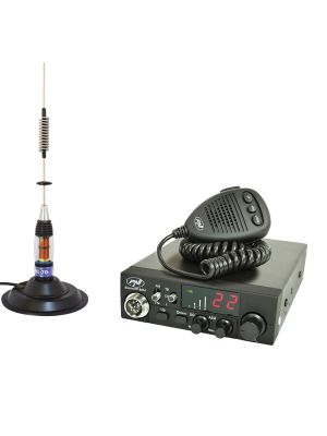 CB PNI ESCORT HP 8024 ASQ пакет радиостанции, 12-24 V, 40 канала, 4W + CB PNI ML70 антена с магнит