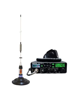 Комплект радио CB President WALKER II ASC + CB антена PNI ML70, дължина 70см, 26-30MHz, 200W