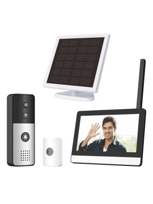 Безжичен интелигентен видеодомофон PNI SafeHome PT770 WiFi, Full HD 1080P, порта със соларен панел, Tuya Smart, в