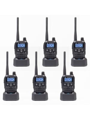 Комплект от 6 портативни радиостанции PNI PMR R45 PRO 446MHz, 0.5W, 99 програмируеми канала, 16 PMR и 38 CTCSS и 104 DCS тона,