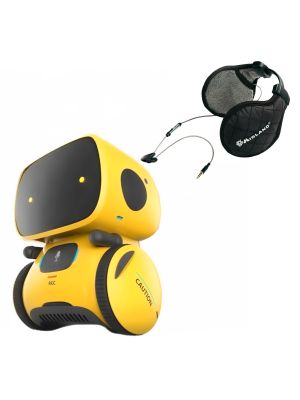 Интерактивен интелигентен робот PNI Robo One, гласово управление, сензорни бутони, жълти + слушалки Midland Subzero