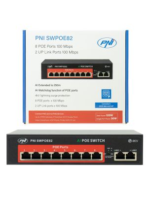 Switch POE PNI SWPOE82 с 8 POE порта