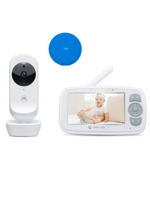 Motorola VM34 Video Baby Monitor Package с 4,3 инчов екран + Sticky Pad Blue