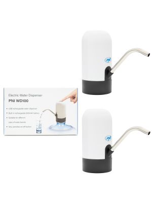 Пакет 2bc Електрическа помпа за бутилки за вода PNI WD100 USB-C зареждане, 800mAh батерия, 4W мощност