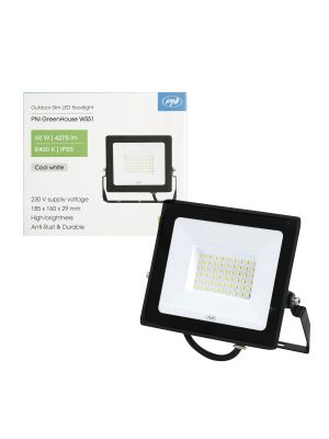 PNI GreenHouse WS51 50W тънък LED прожектор, 6400K, 5000lm, 184.5 * 29 * 160 мм