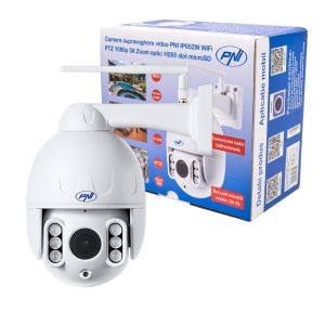 PNI IP652W WiFi PTZ 1080p 2MP 5X оптично увеличение Камера за видеонаблюдение H265 microSD слот Нощно виждане 50m IP66 Аларма за движение