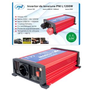 PNI L1200W 12V захранващ инвертор