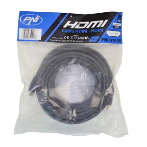 HDMI кабел PNI H1500 Високоскоростен 1.4V, plug-in, Ethernet, позлатен, 15m