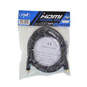 HDMI кабел PNI H300 Високоскоростен 1.4V, Plug-in, Ethernet, позлатен, 3m