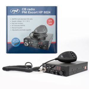 CB PNI радиостанция HP 8024 ескорт с регулируем ASQ и захранване 12V-24V