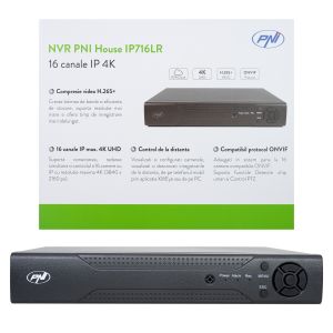 PNR House IP716LR NVR, 16 канален IP 4K, H.265