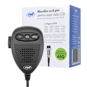 6-пинов микрофон за радиостанции HP 8000L / 8001L / 8024/9001 PRO / 9500/8900 PNI Escort
