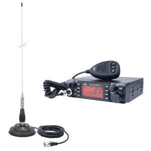 Регулируема HP 9001 PRO ASQ, AM-FM, 12V, 4W + CB PNI ML100 антена