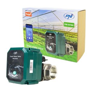 Интелигентен воден клапан PNI SV180, Wi-Fi свързаност, IP65, DN25 1 инч, приложение Tuya, съвместим с Amazon Alexa