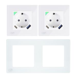 PNI SmartHome WP202 WiFi SmartHome WP202 WiFi Комплект с две гнезда с рамка fl за скрит монтаж интернет управление