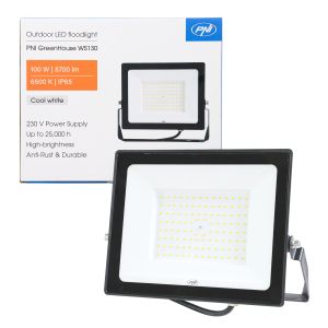 LED рефлектор PNI GreenHouse WS130 100 W, захранване 230 V, 8700 lm, 6500 K, IP65